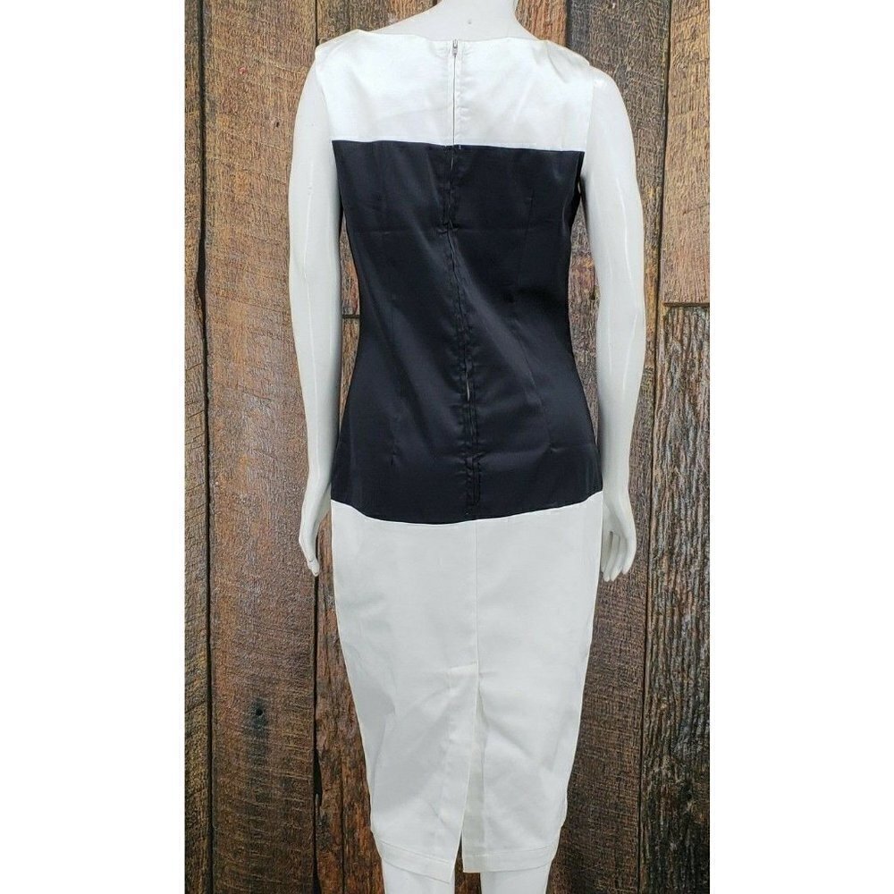 New  Tatyana Dress Womens Large Black White Wiggle Pencil Dress - Picture 3 of 8